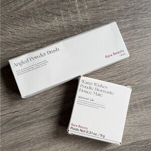 Rare Beauty Angled Powder Brush and Warm Wishes Bronzer